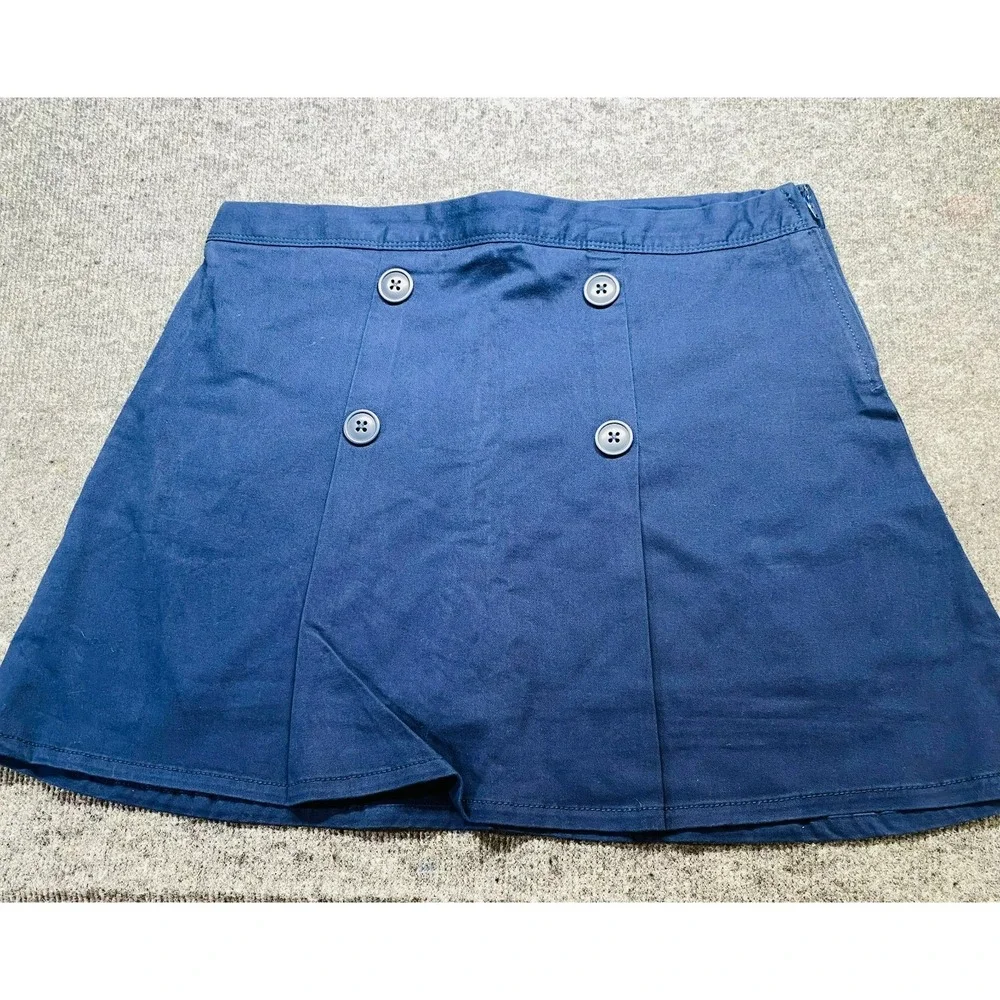 The Children's Place Girls Size 18 Plus Blue School Uniform Skort Pleated Zip